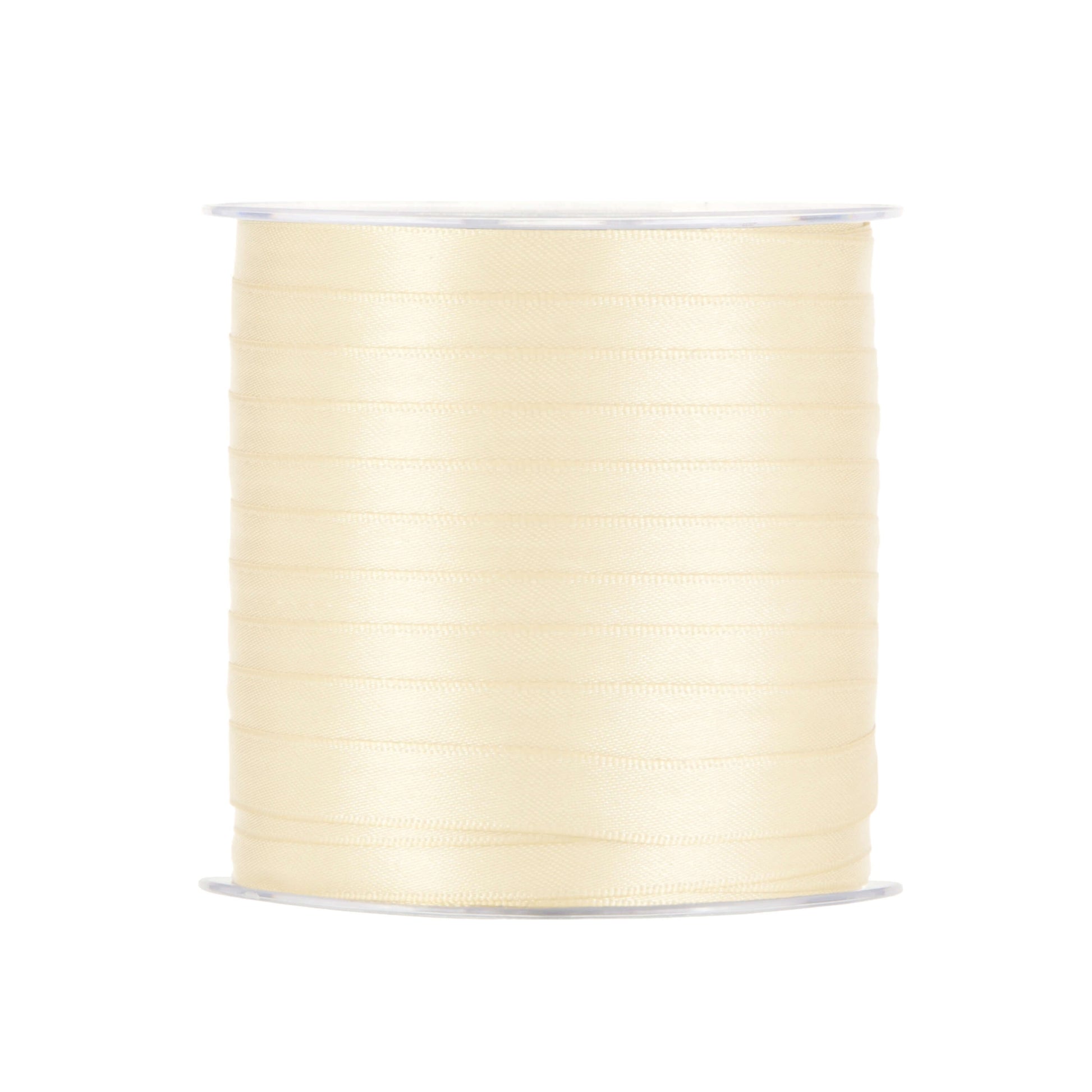 Nastro doppio raso avorio 10mm x 100m superficie lucida su entrambi i lati