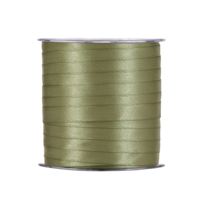 Nastro doppio raso verde salvia 10mm x 100m, tinta verde-grigio botanica