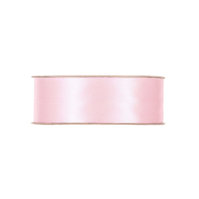 Nastro doppio raso rosa 25mm x 50m per fiocchi pieni e composizioni floreali
