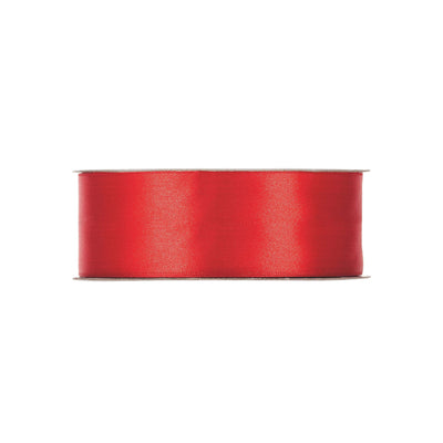 Nastro doppio raso rosso 25mm x 50m per confezionamento e allestimenti festivi