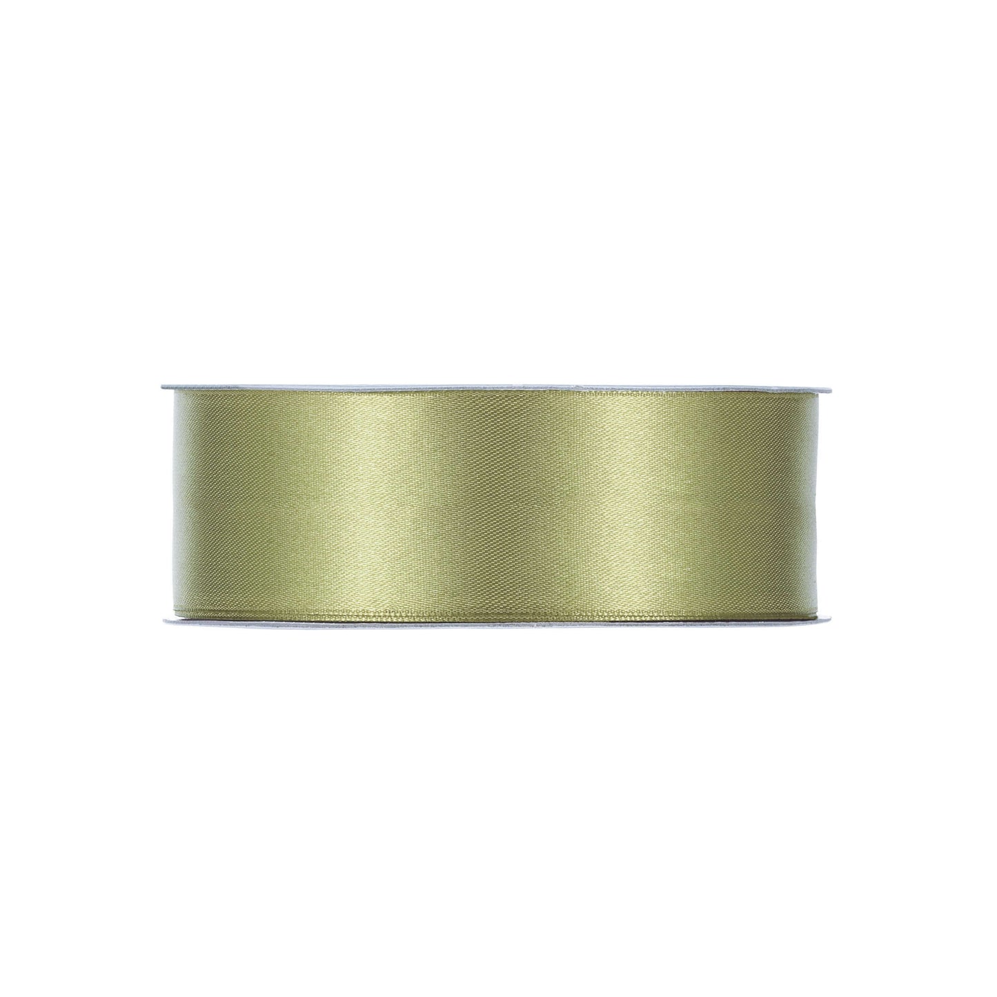 Nastro doppio raso verde salvia 25mm x 50m, verde-grigio per composizioni botaniche