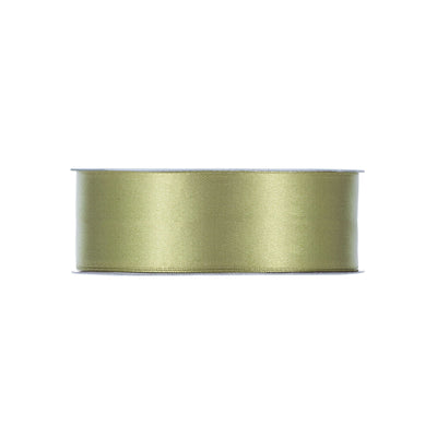 Nastro doppio raso verde salvia 25mm x 50m, verde-grigio per composizioni botaniche