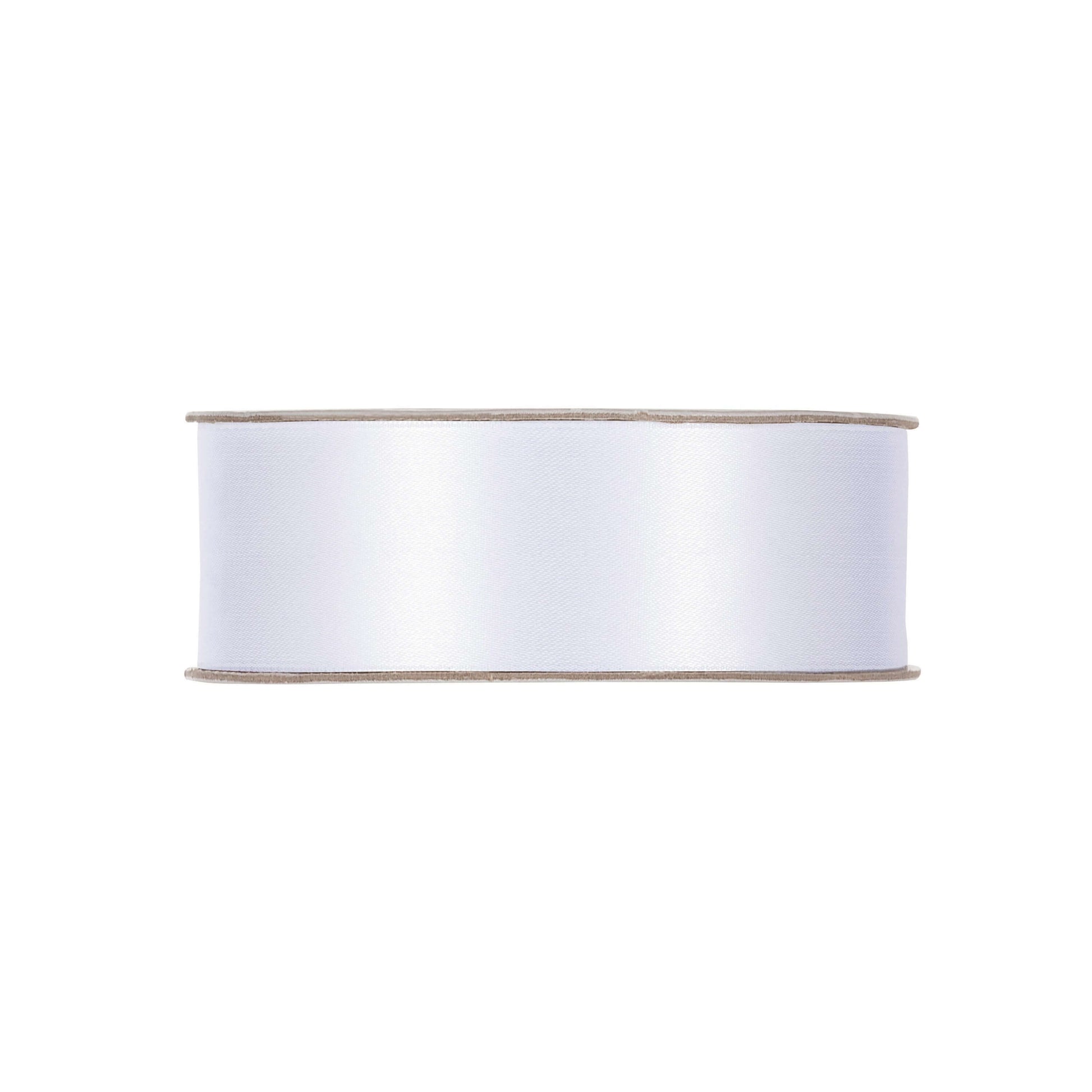 Nastro doppio raso bianco 25mm x 50m per fiocchi ampi e allestimenti floreali