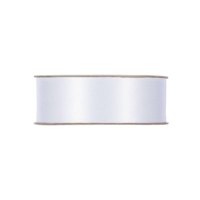 Nastro doppio raso bianco 25mm x 50m per fiocchi ampi e allestimenti floreali