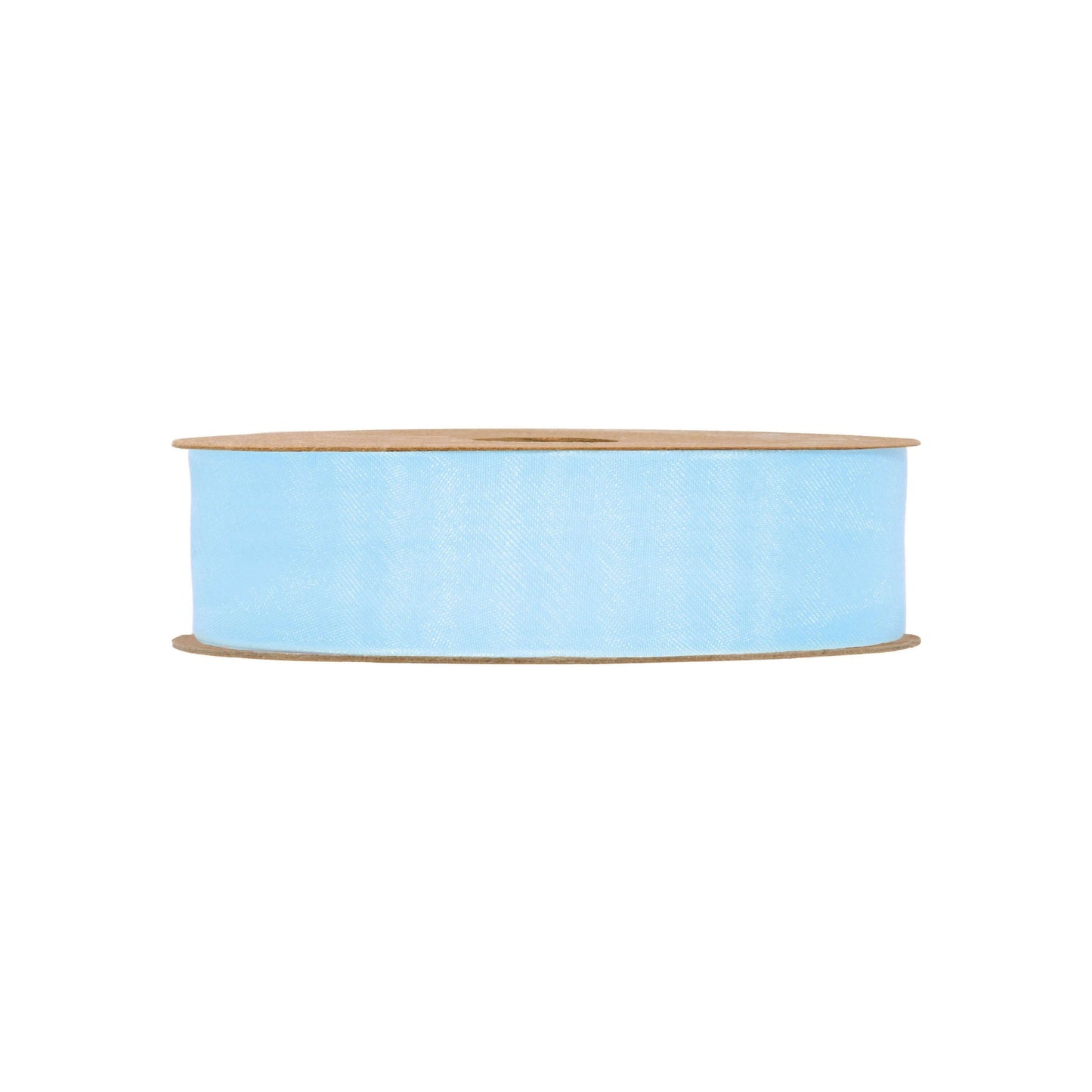 Nastro organza azzurro opaco 25mm x 20m, colore profondo per battesimi maschili