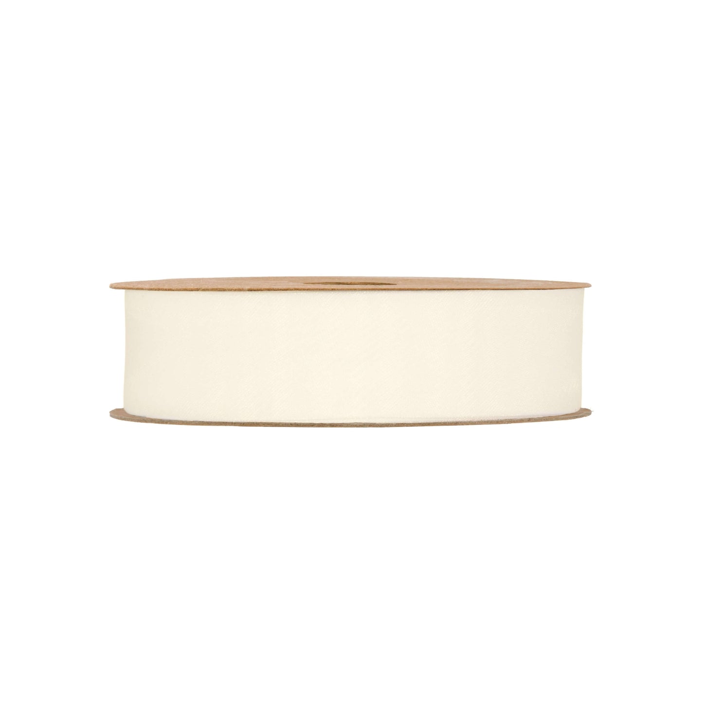 Nastro organza crema chiaro opaco 25mm x 20m per composizioni matrimoniali eleganti