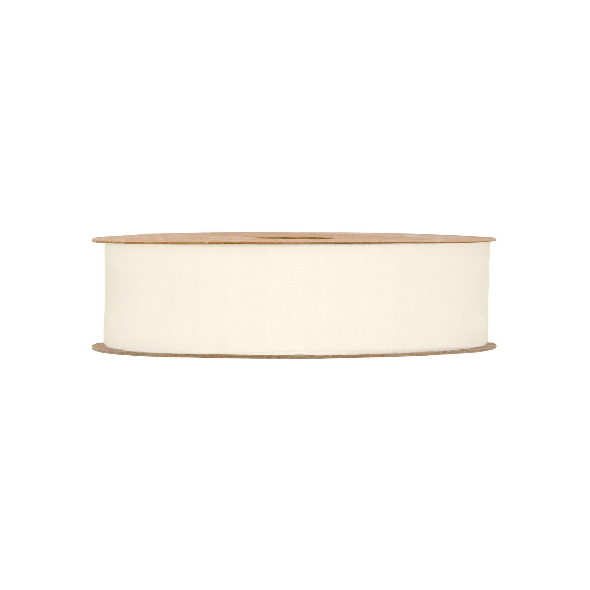 Nastro organza crema chiaro opaco 25mm x 20m per composizioni matrimoniali eleganti