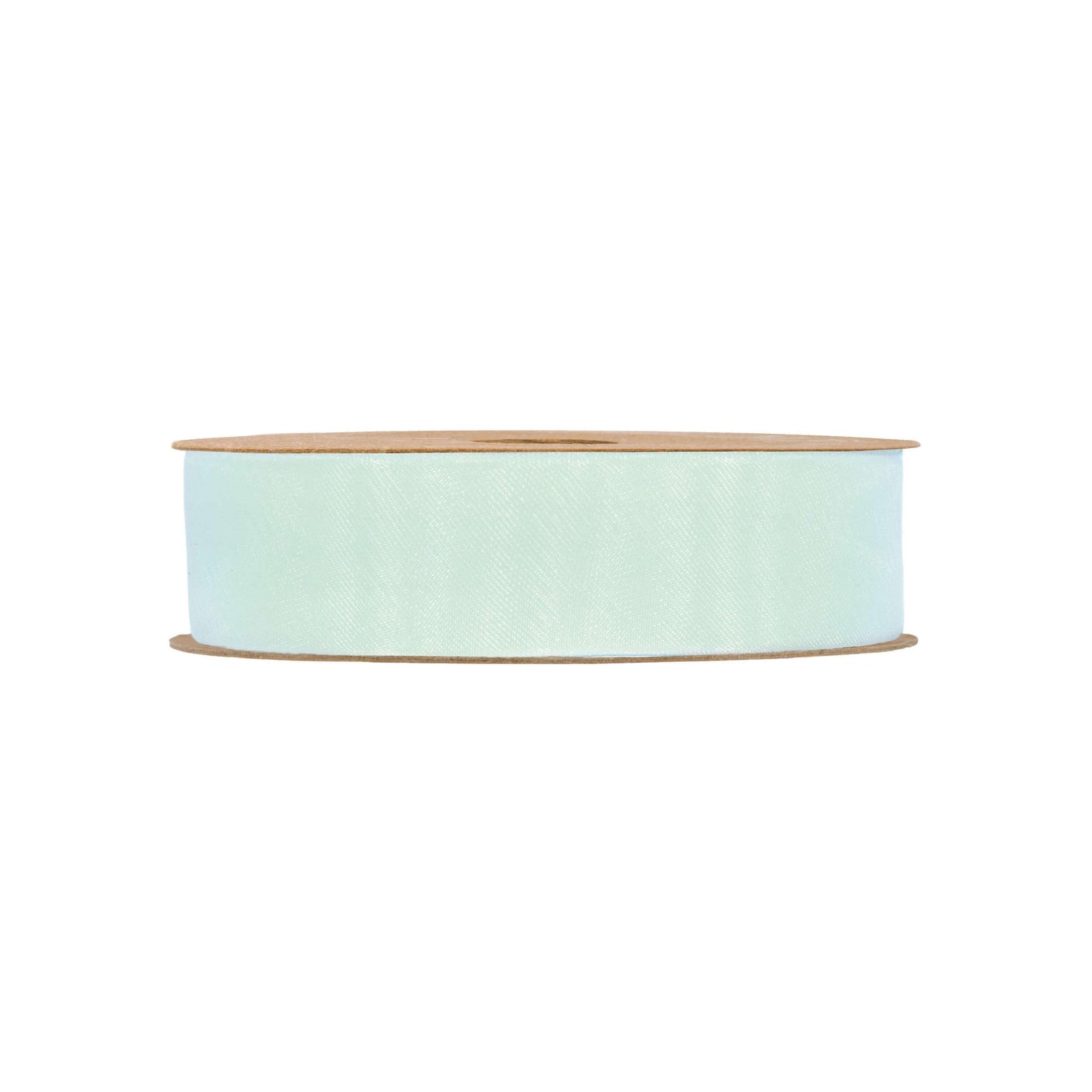 Nastro organza acqua di mare opaco 25mm x 20m, azzurro verdastro desaturato