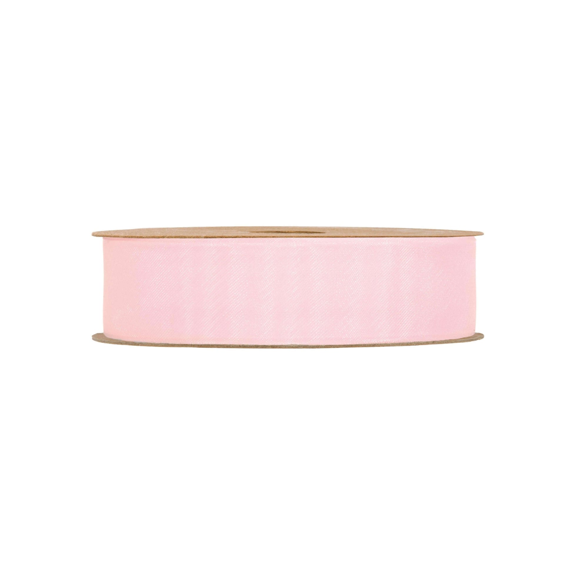 Nastro organza rosa opaco 25mm x 20m, superficie che diffonde la luce in modo soffuso