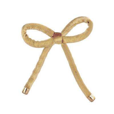 Fiocco in corda di velluto preformato oro 160 mm Scotton per confezioni regalo eleganti