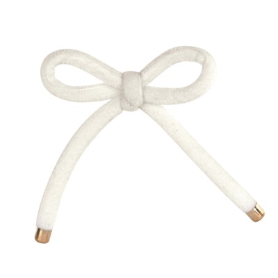 Fiocco in corda di velluto preformato bianco 160 mm Scotton per confezioni regalo