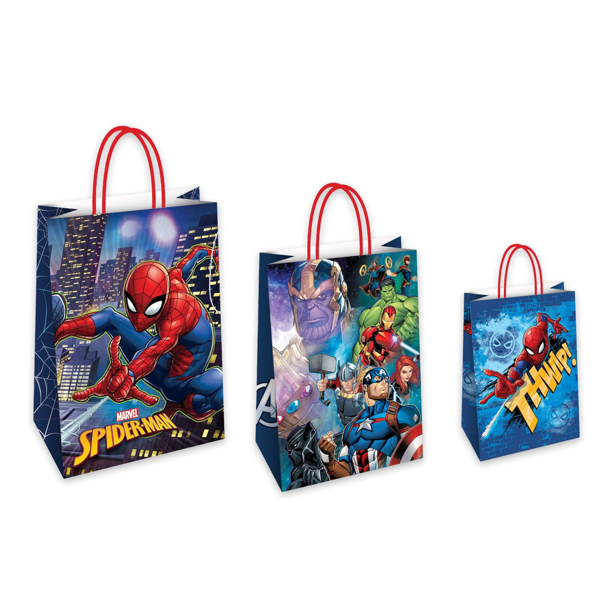 Shopper Carta Avengers con Maniglia Ritorta 36x12x41 cm (25PZ) 208122AV