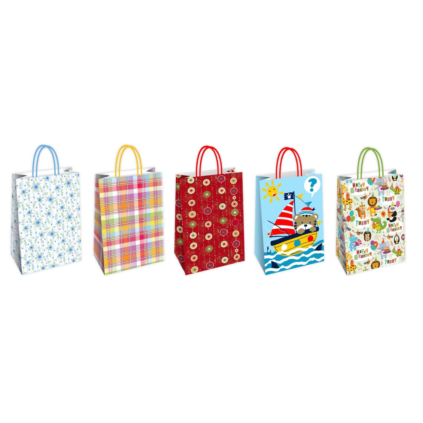 Shopper Regalo Fantasia Mix 1 con Manico Ritorto 36x12x41 cm (25PZ) 73181