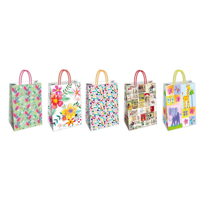 Shopper Regalo Fantasia Mix 2 con Manico Ritorto 26x12x35 cm (25PZ) 73327