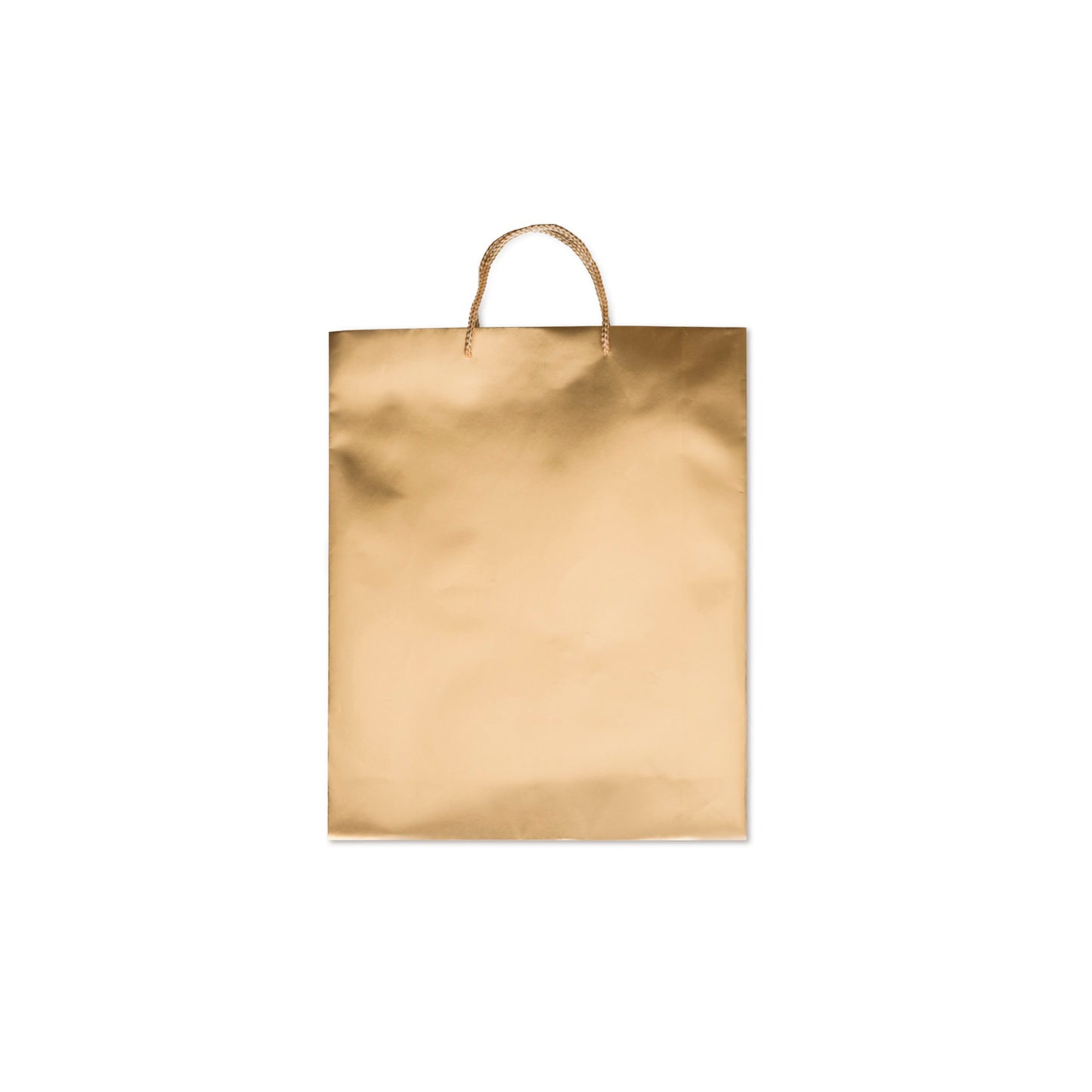 Shopper metallizzata oro tinta unita 32x10x41,5cm con manico cordino