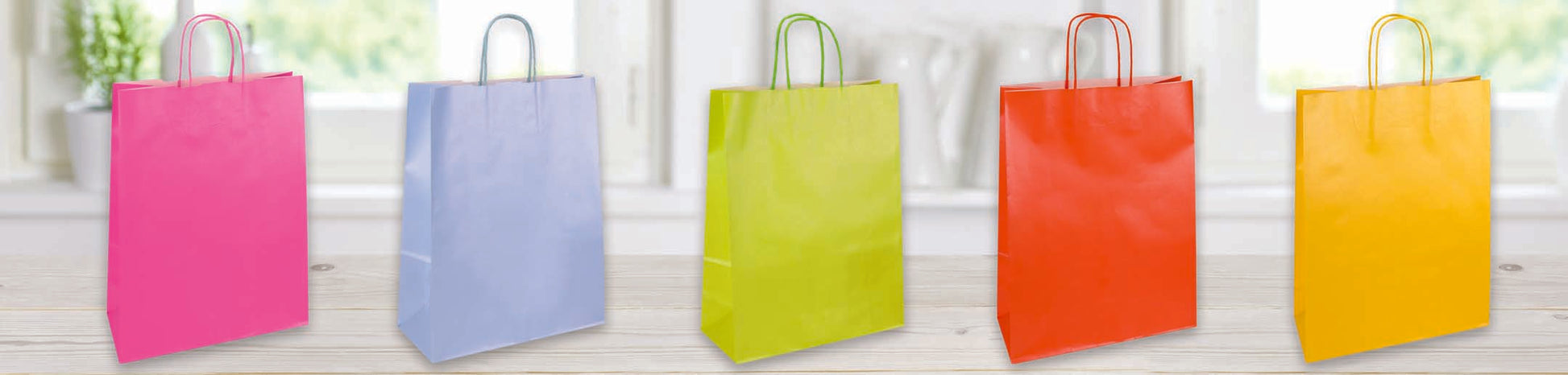 Shopper perlata kraft monolucido 26x12x35cm finitura brillante e maniglia ritorta