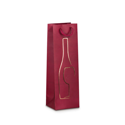 SHOPPER PER BOTTIGLIA 12x9x37cm - 175D BOTTIGLIA BORDEAUX