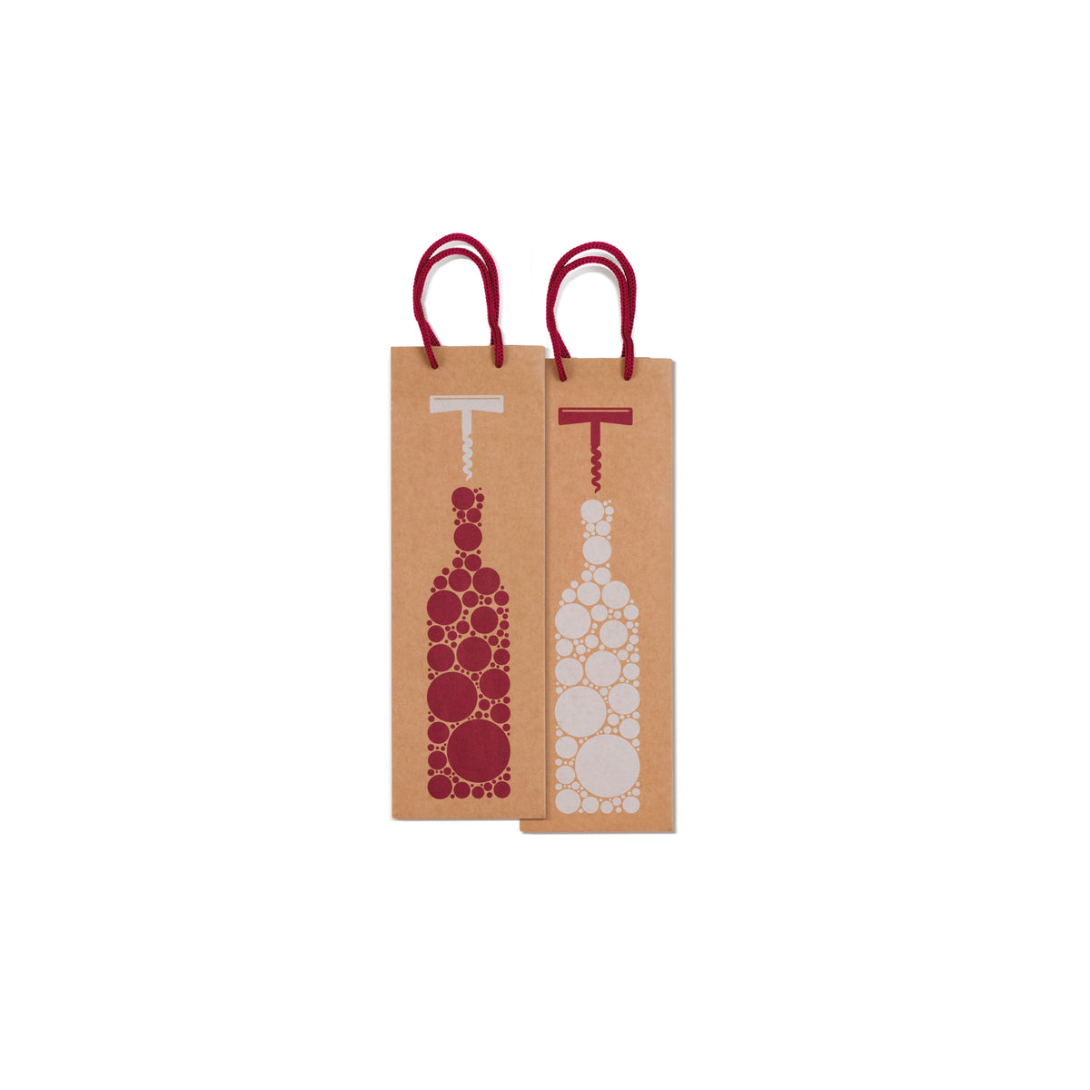 SHOPPER PER BOTTIGLIA 12x9x37cm  - 178 BOTTIGLIA CON DISEGNO CAVATAPPI
