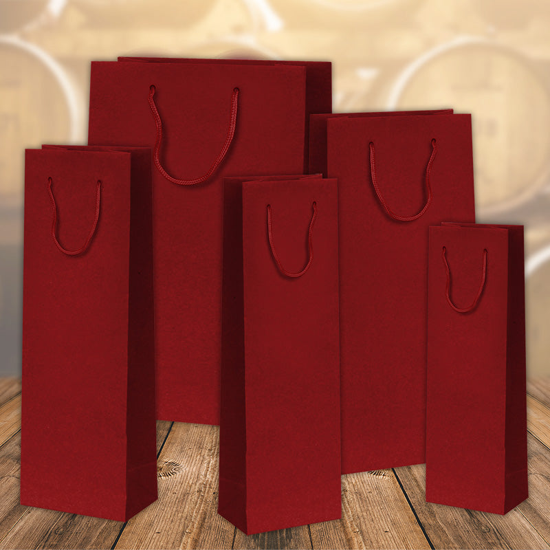 SHOPPER FLORIO PER 2 BOTTIGLIE BORDEAUX CON SEPARATORE 18x9x39