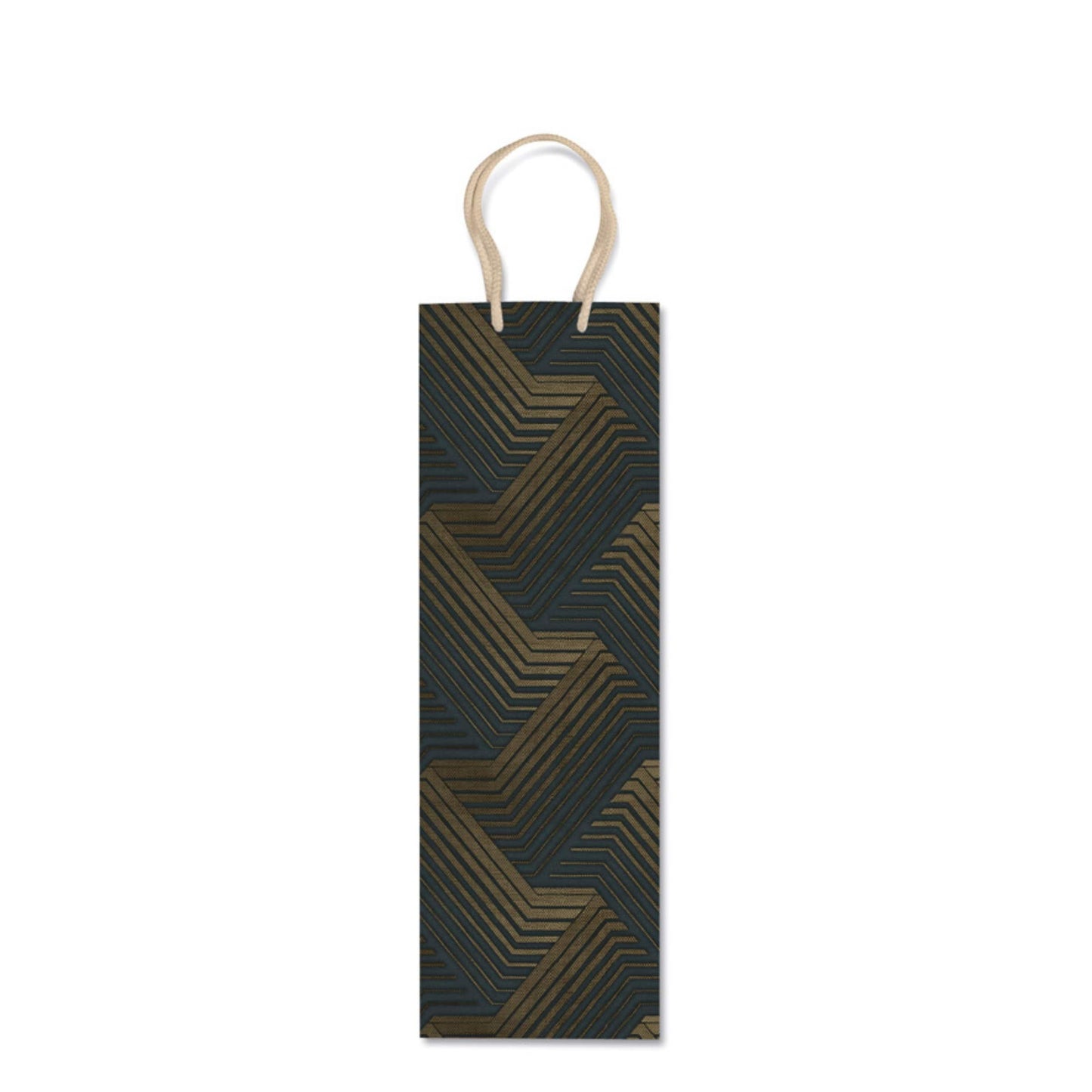 Shopper bottiglia 12x9x37cm carta patinata 180-210 g/m² 12076G con cordino