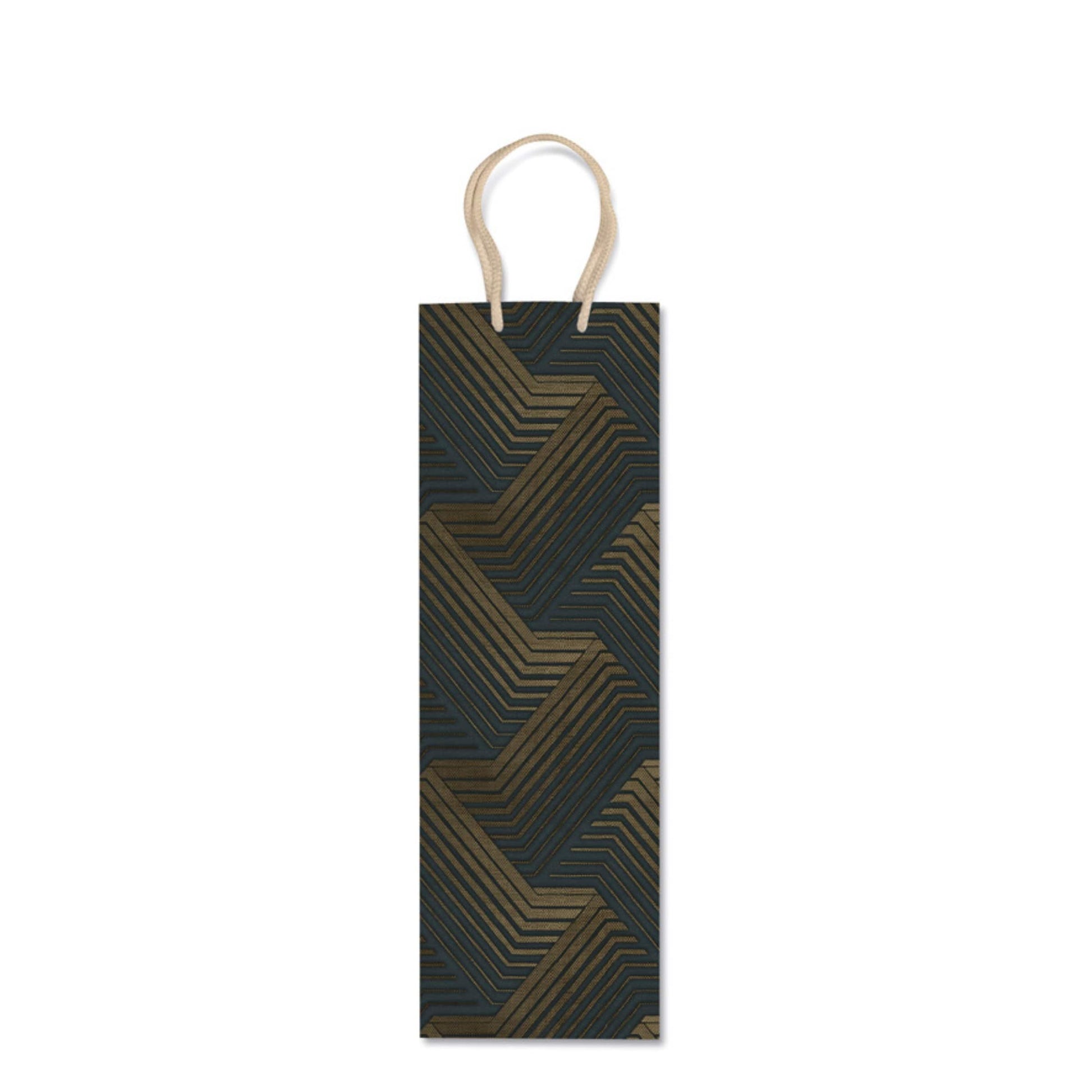 Shopper bottiglia 12x9x37cm carta patinata 180-210 g/m² 12076G con cordino