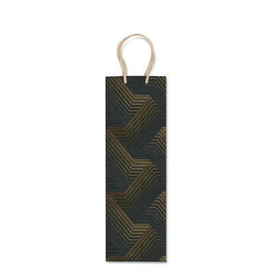 Shopper bottiglia 12x9x37cm carta patinata 180-210 g/m² 12076G con cordino