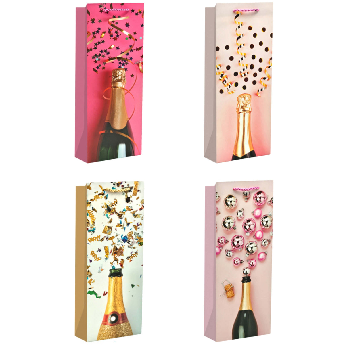 SHOPPER PER BOTTIGLIA STAPPA LA FESTA 12 x 9 x 35 cm - JB4186