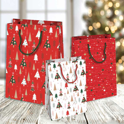 SHOPPER PER BOTTIGLIA NATALE 210gr 12x9x39cm - 857464