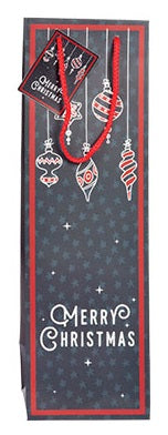 SHOPPER PER BOTTIGLIA NATALE 210gr 12x39x10,5cm - 60/B