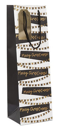 Shopper portabottiglie natale 210g 10x39x10,5cm 65/B manici cordura e biglietto