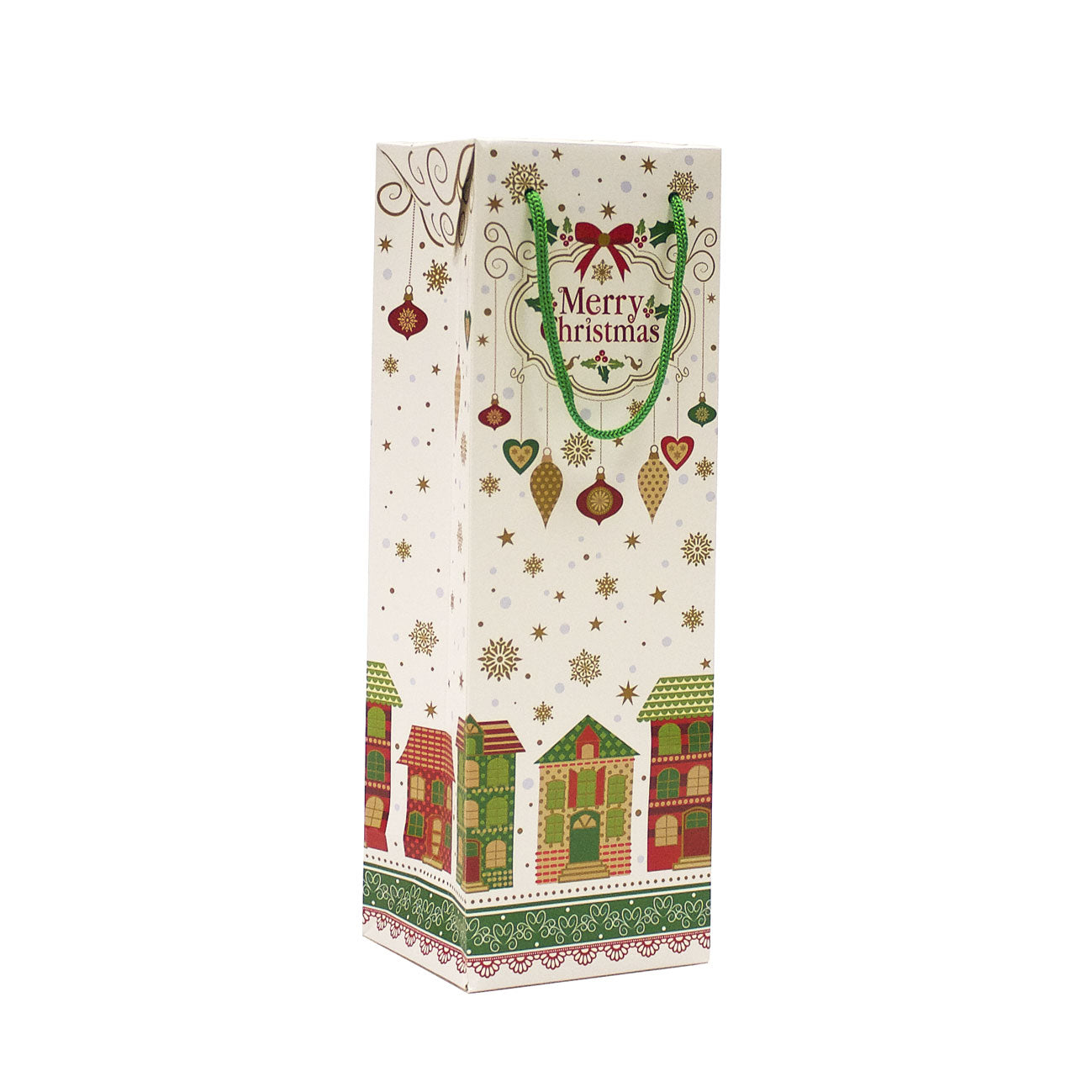 SHOPPER PER BOTTIGLIA XMAS TOWN BAG 12x35x10cm - 109400