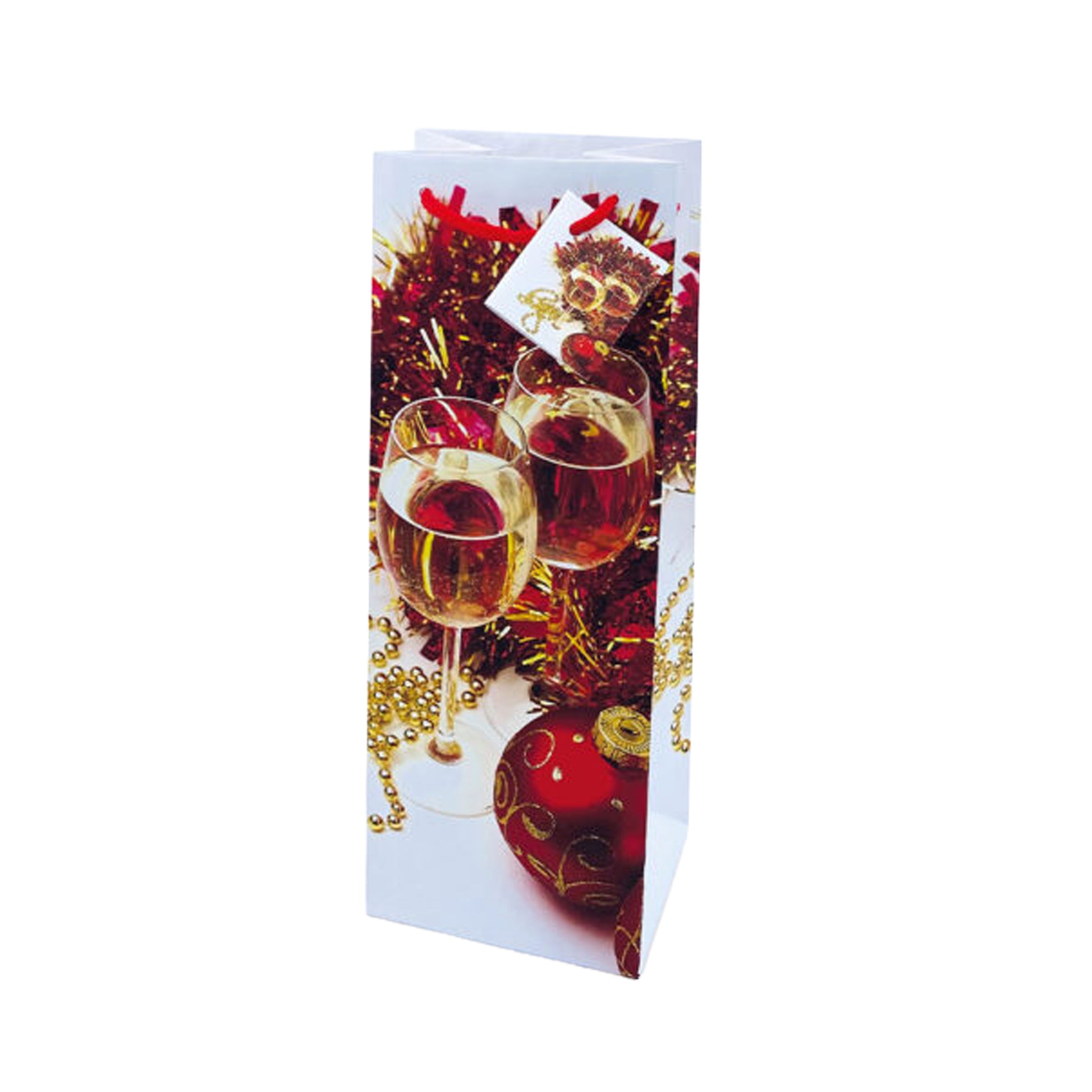 Dettaglio grafica calici shopper kraft natale 60946 soggetto C
