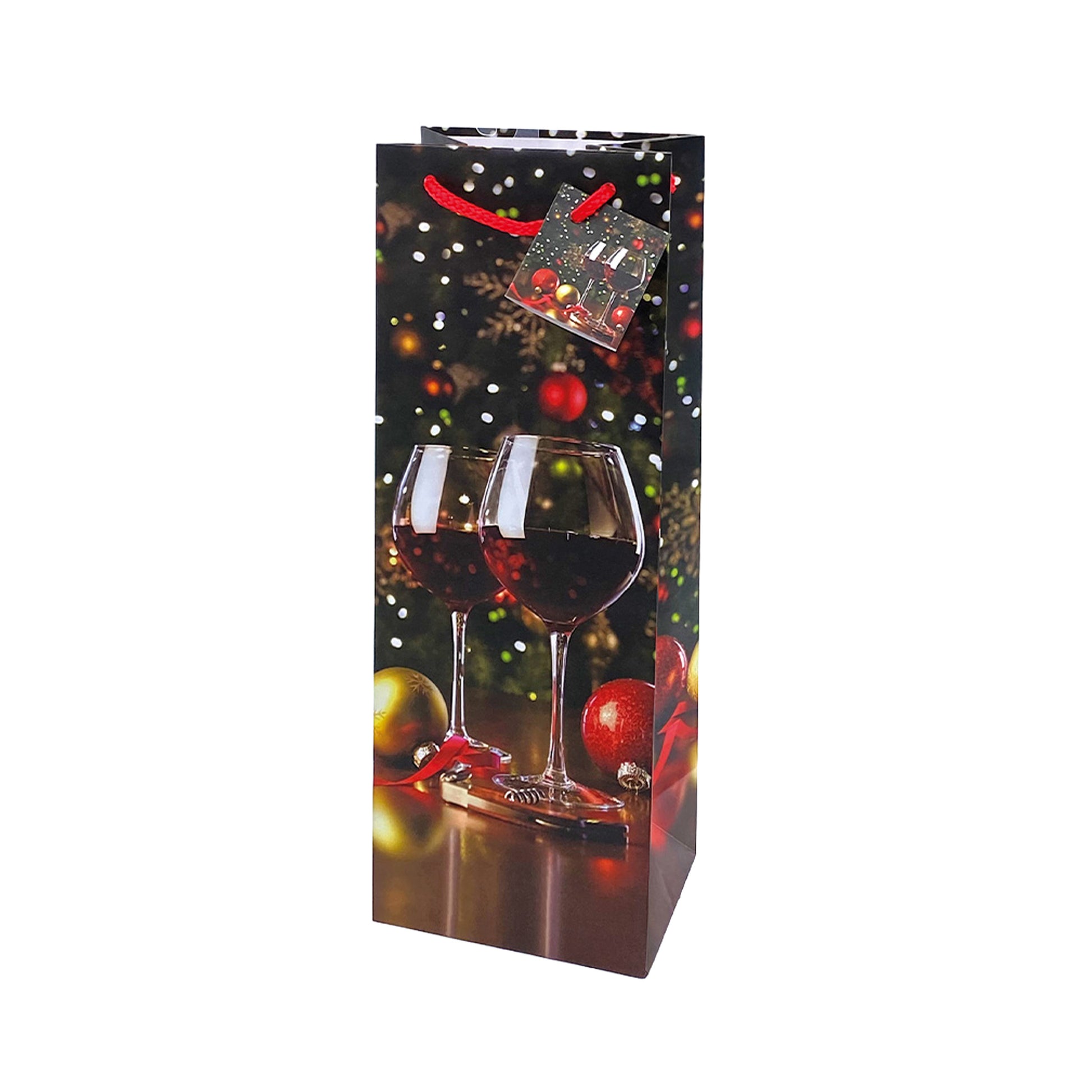 Dettaglio grafica calici shopper kraft natale 60946 soggetto D