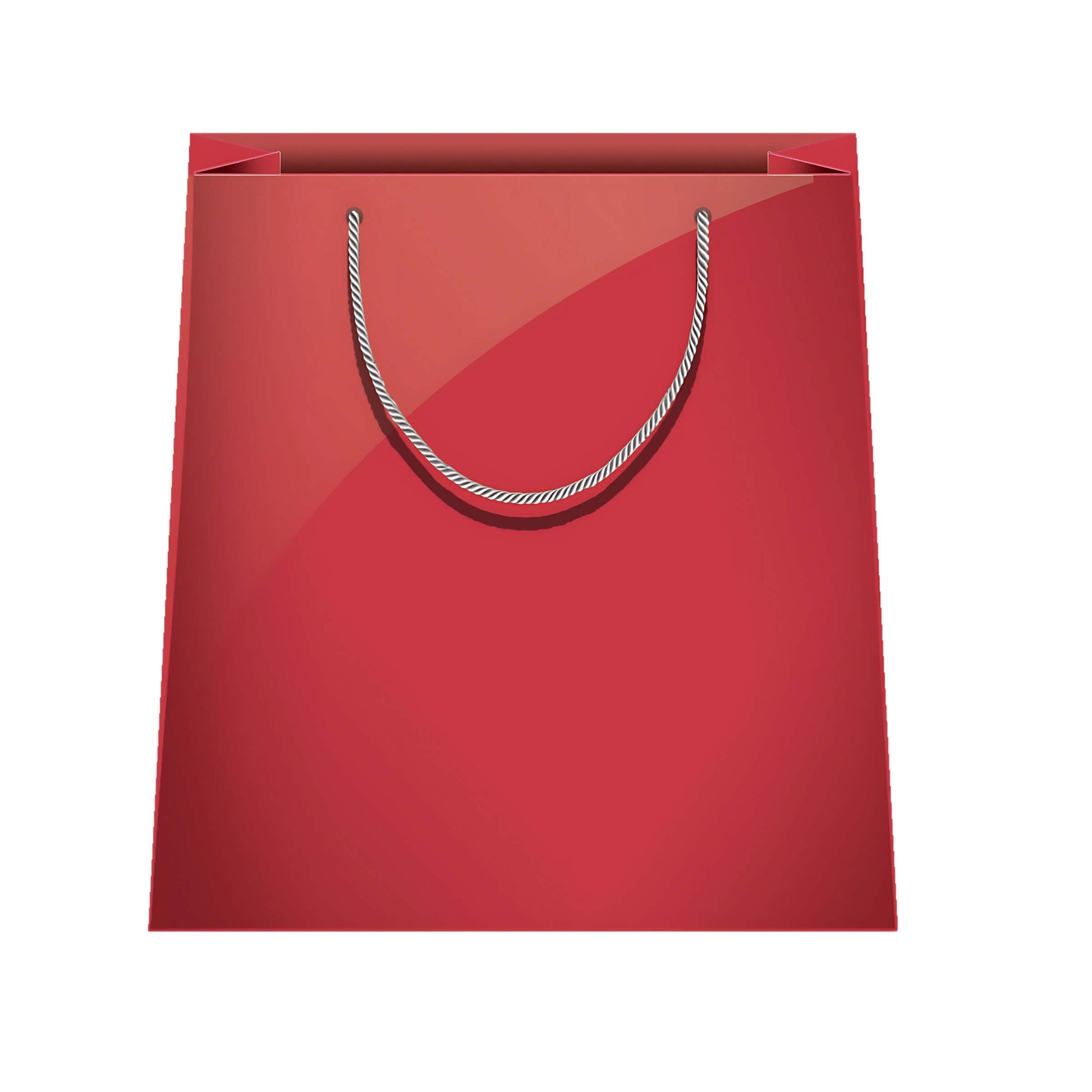 Shopper carta kraft rossa tinta unita LX04 26x32x12cm superficie monocromatica