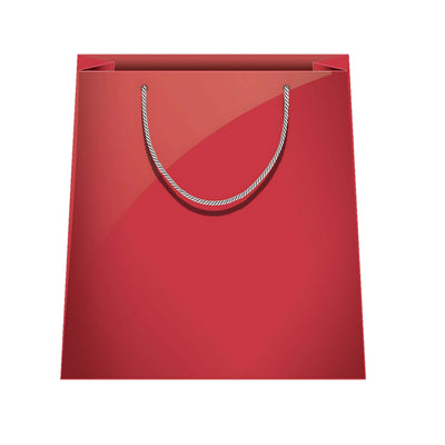 Shopper carta kraft rossa tinta unita LX04 26x32x12cm superficie monocromatica