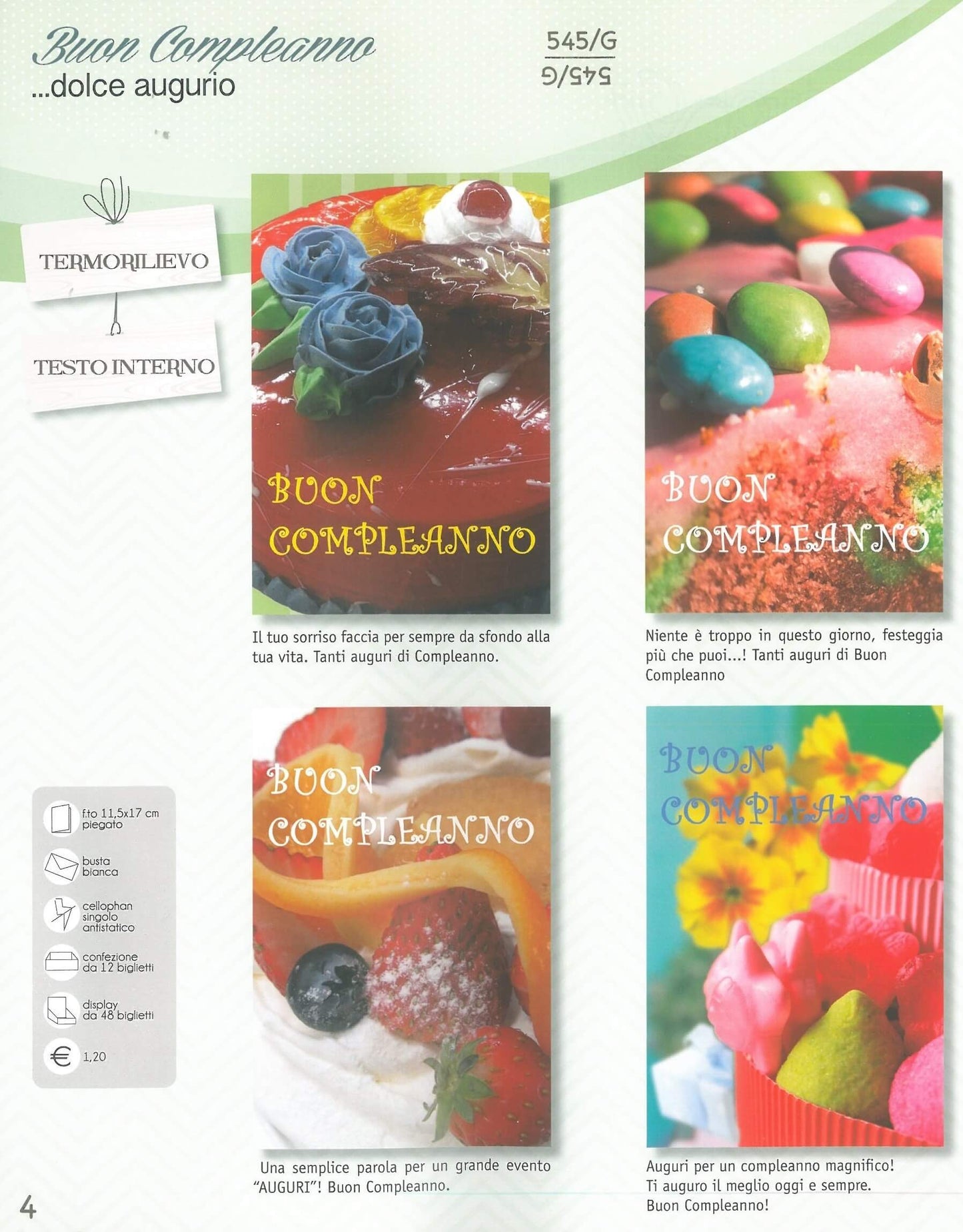 545/G - BUON COMPLEANNO DOLCE AUGURIO (12PZ)