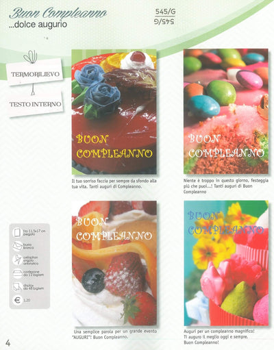 545/G - BUON COMPLEANNO DOLCE AUGURIO (12PZ)