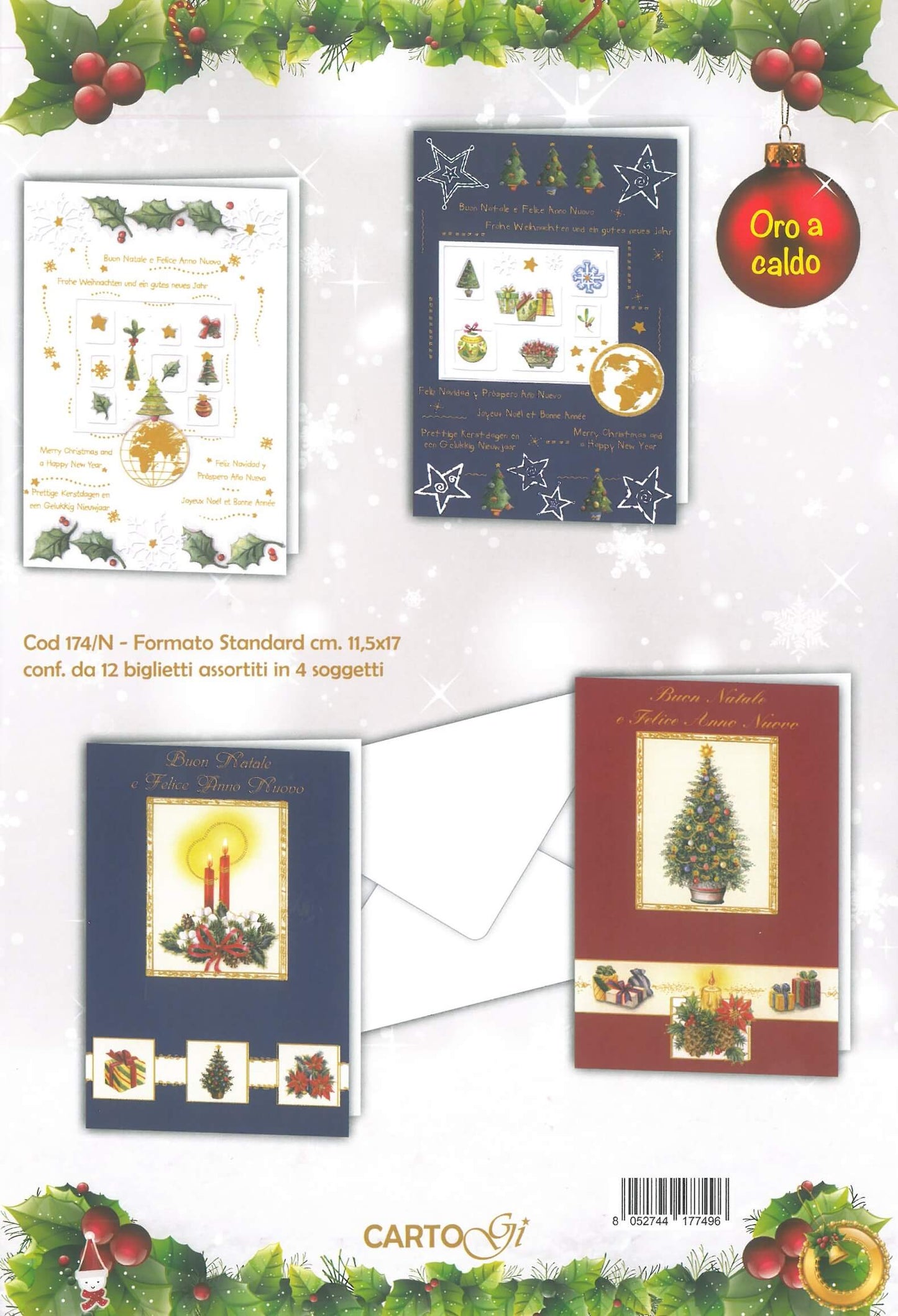 174/N  -  BUON NATALE ORO A CALDO  (12PZ)