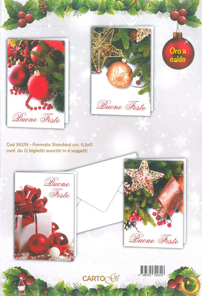 392/N  -  BUON NATALE FOTOGRAFICO ORO  (12PZ)