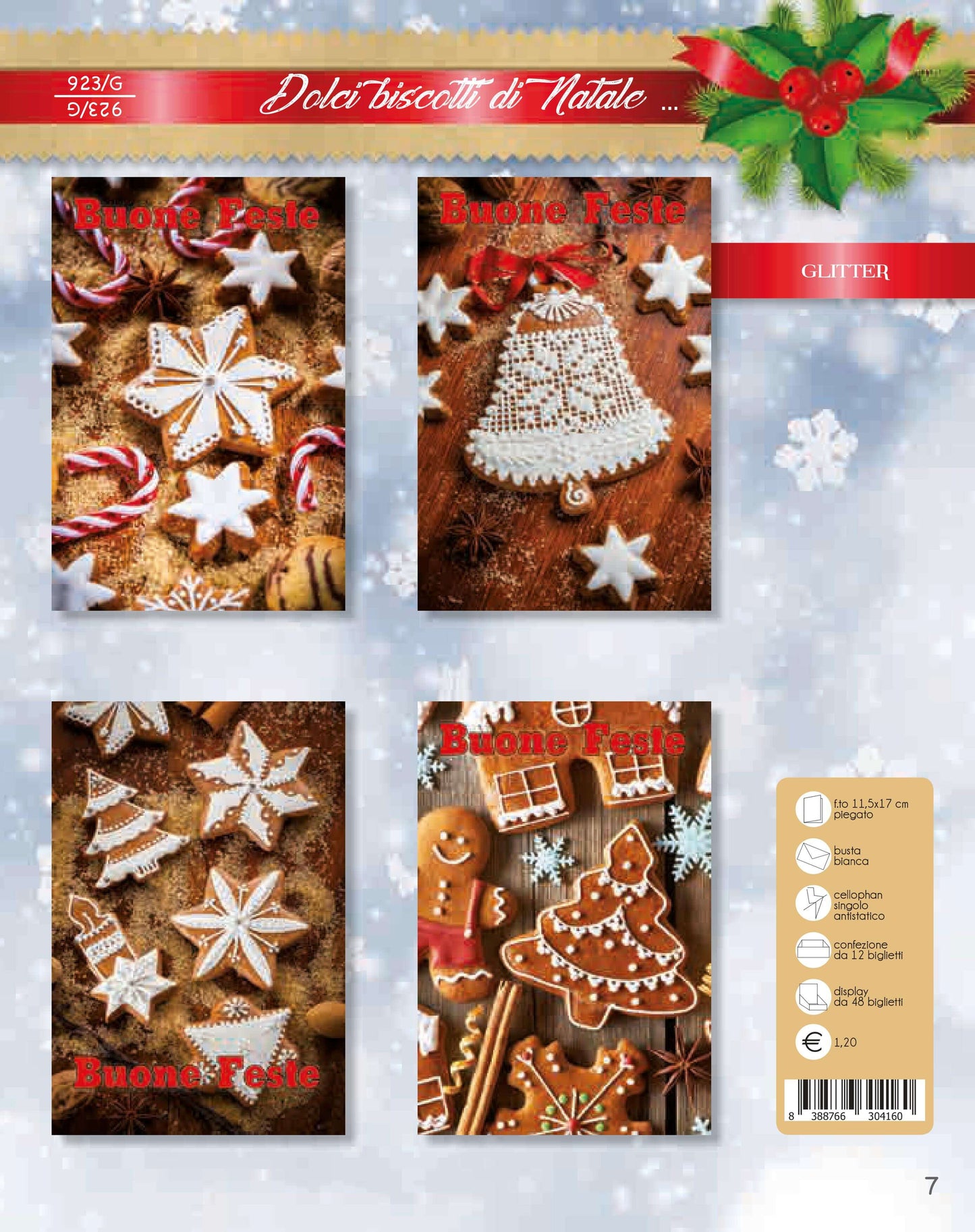 923/G  -  BUON NATALE DOLCI BISCOTTI DI NATALE  (12PZ)