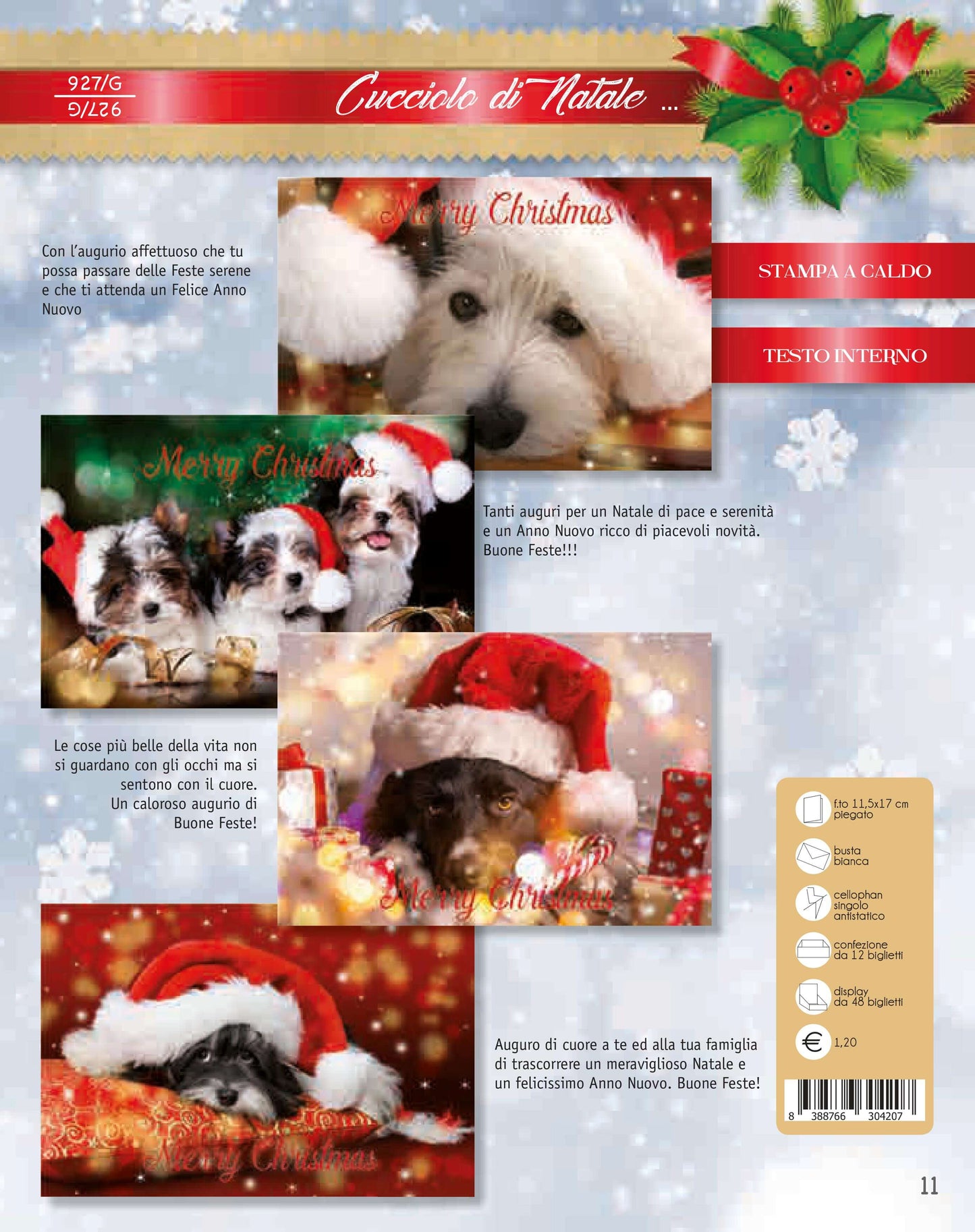 927/G  -  BUON NATALE CUCCIOLO DI NATALE (12PZ)
