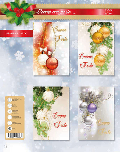 933/G  -  BUON NATALE DECORI CON PERLE (12PZ)