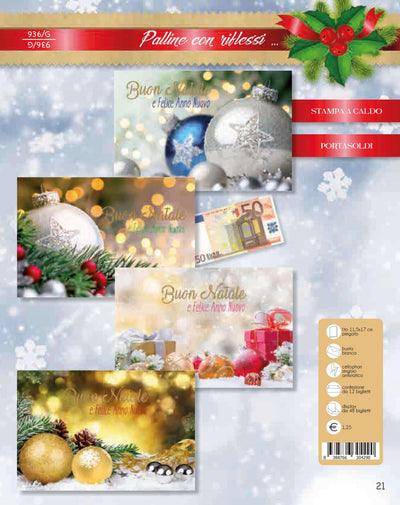 936/G  -  BUON NATALE PALLINE CON RIFLESSI (12PZ)