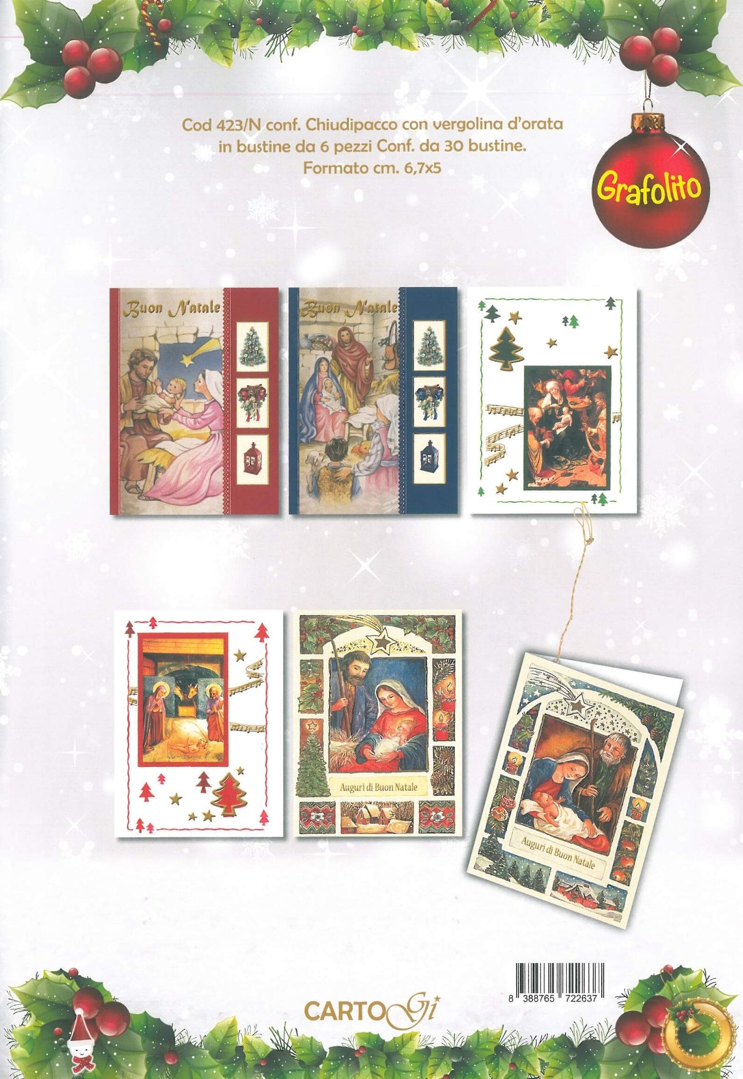 423/N  -  BUON NATALE CHIUDIPACCO SACRO  (30PZ)