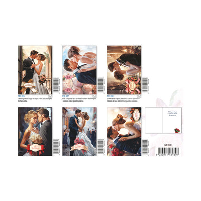 Biglietti matrimonio fotografico ED-108 vernice UV sposi pose raffinate effetto tridimensionale 12pz