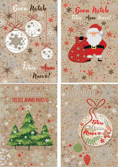 NA50065BN - BUON NATALE CON GLITTER (12PZ)