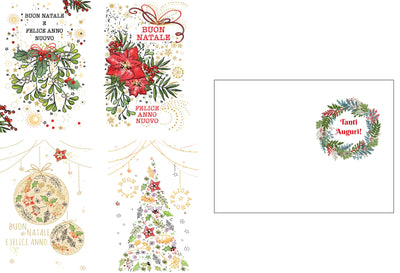 NA50088BN - BUON NATALE E FELICE ANNO NUOVO (12PZ)