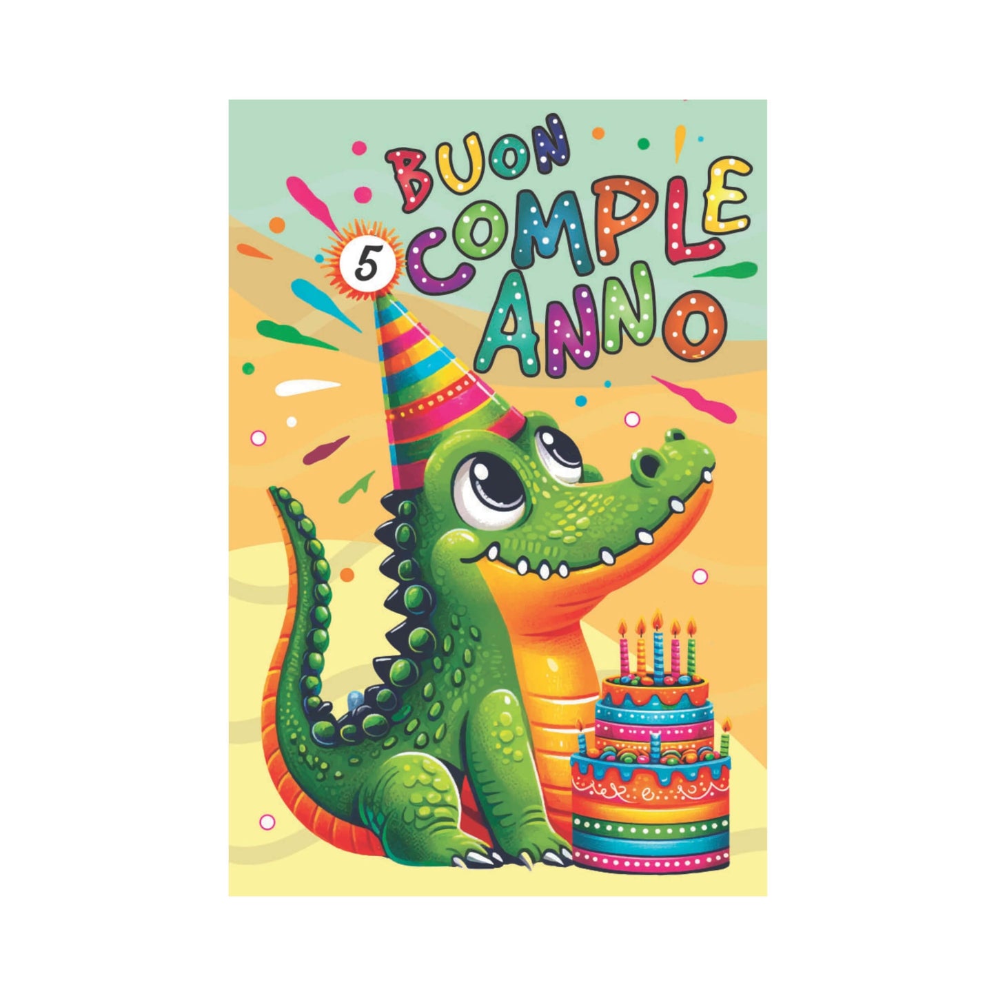 ED0527 BIGLIETTI AUGURALI ANIMALI COLOR CON RUOTA NUMERI 2-10 ANNI (12PZ)