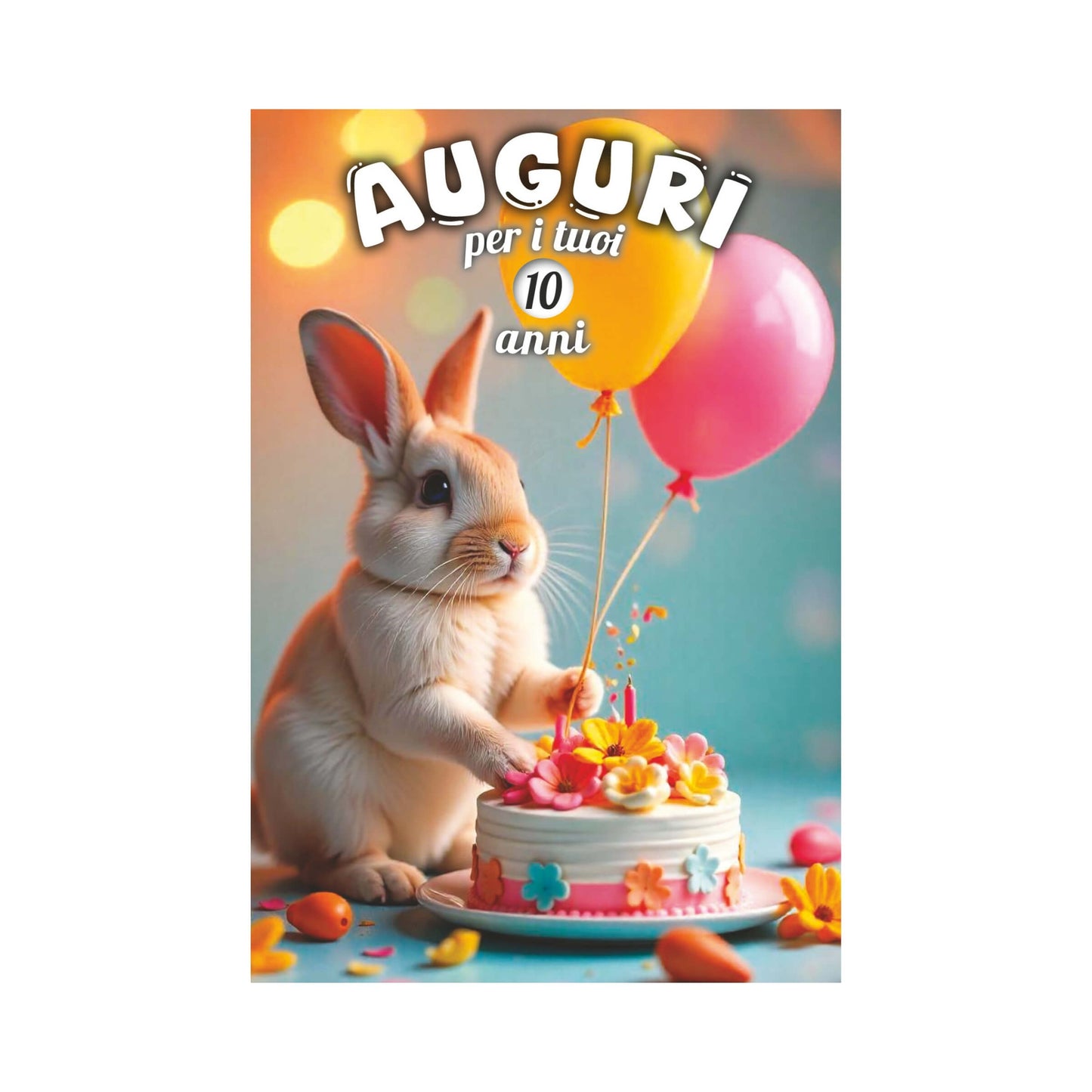 ED0529 BIGLIETTI AUGURALI ANIMALI CON RUOTA NUMERI 2-10 ANNI (12PZ)