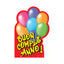 Biglietti sagomati compleanno ED0438 soggetti colorati formato pratico